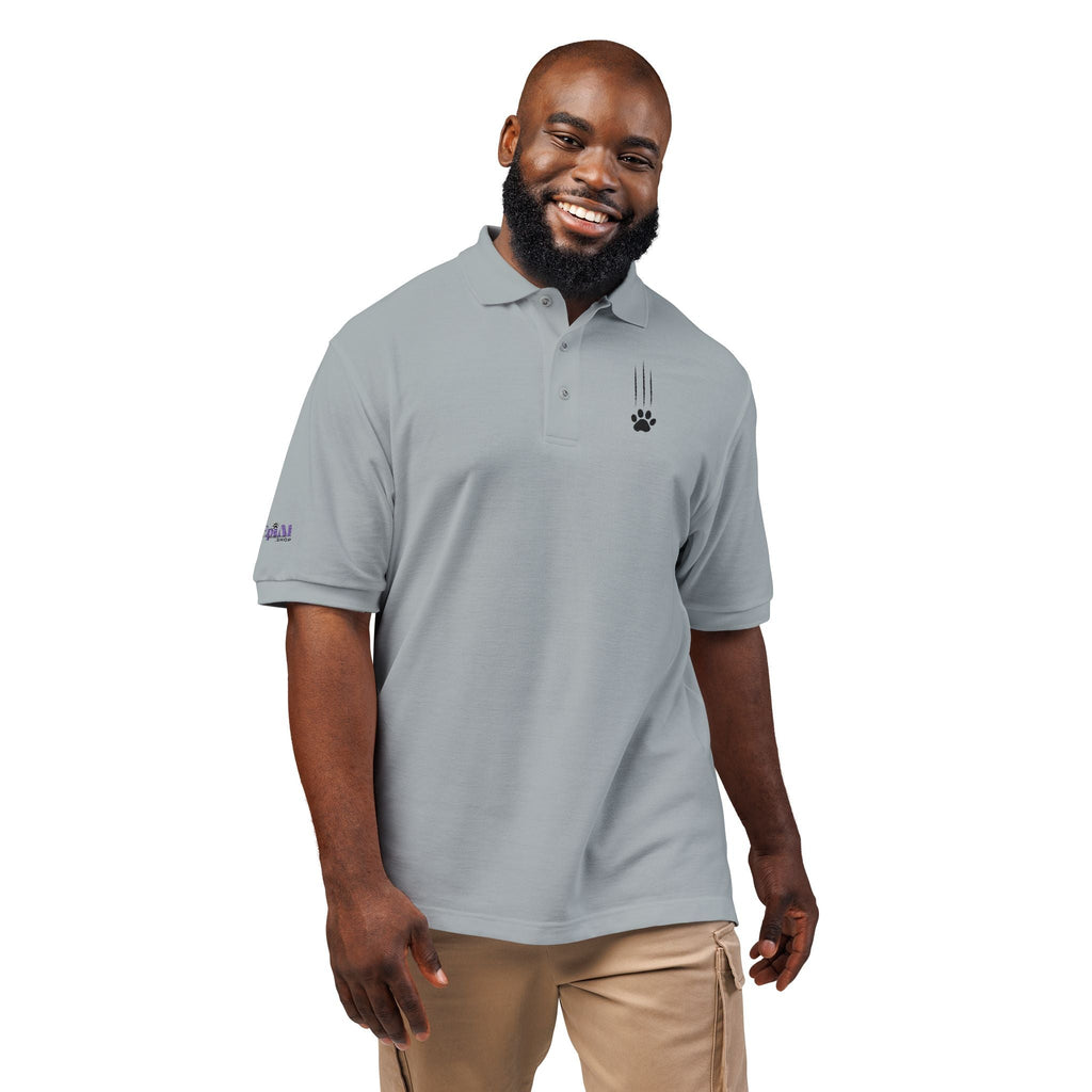 Classic Cat Clawed Embroidered Unisex Polo Shirt