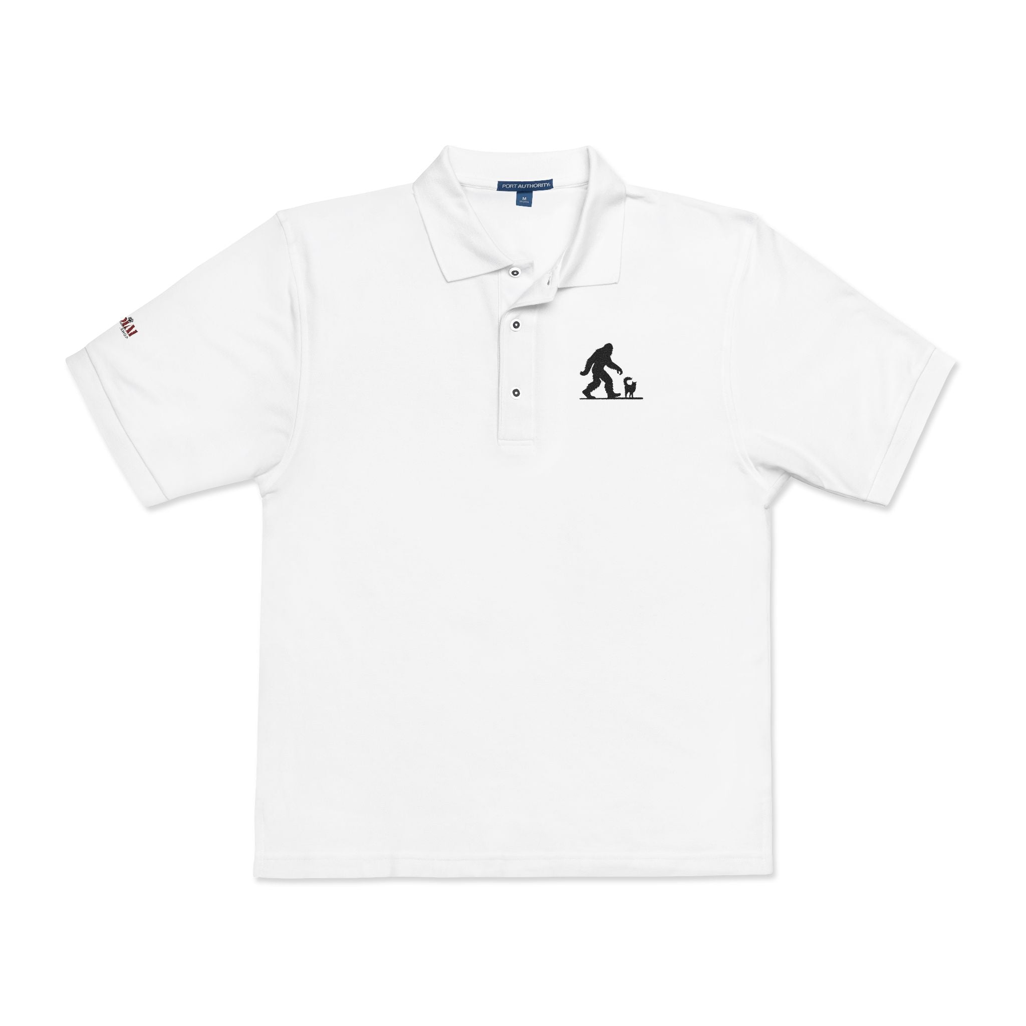 Classic Sasquatch's Cat Embroidered Unisex Polo Shirt