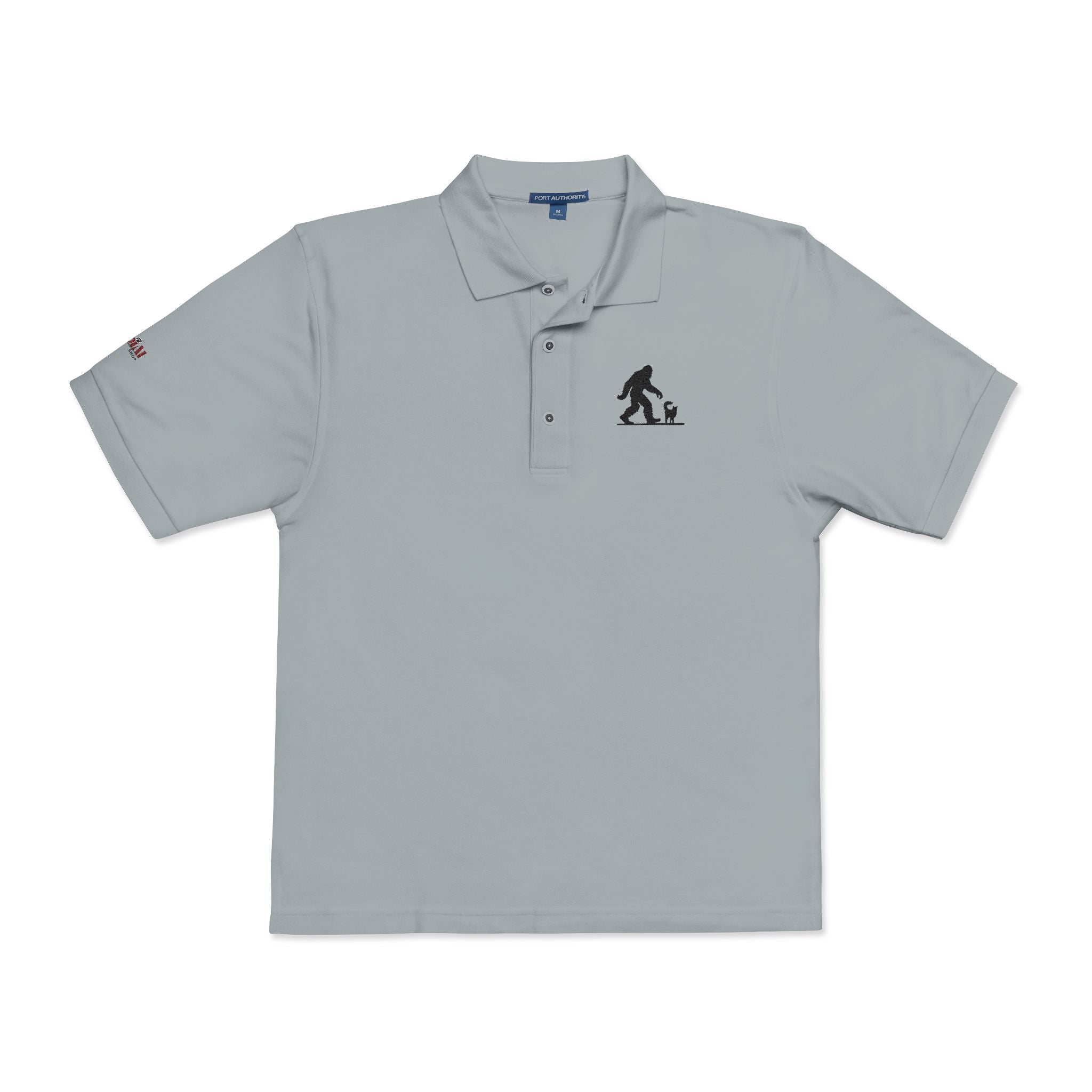Classic Sasquatch's Cat Embroidered Unisex Polo Shirt