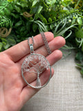 Clear Quartz Tree of Life Necklace