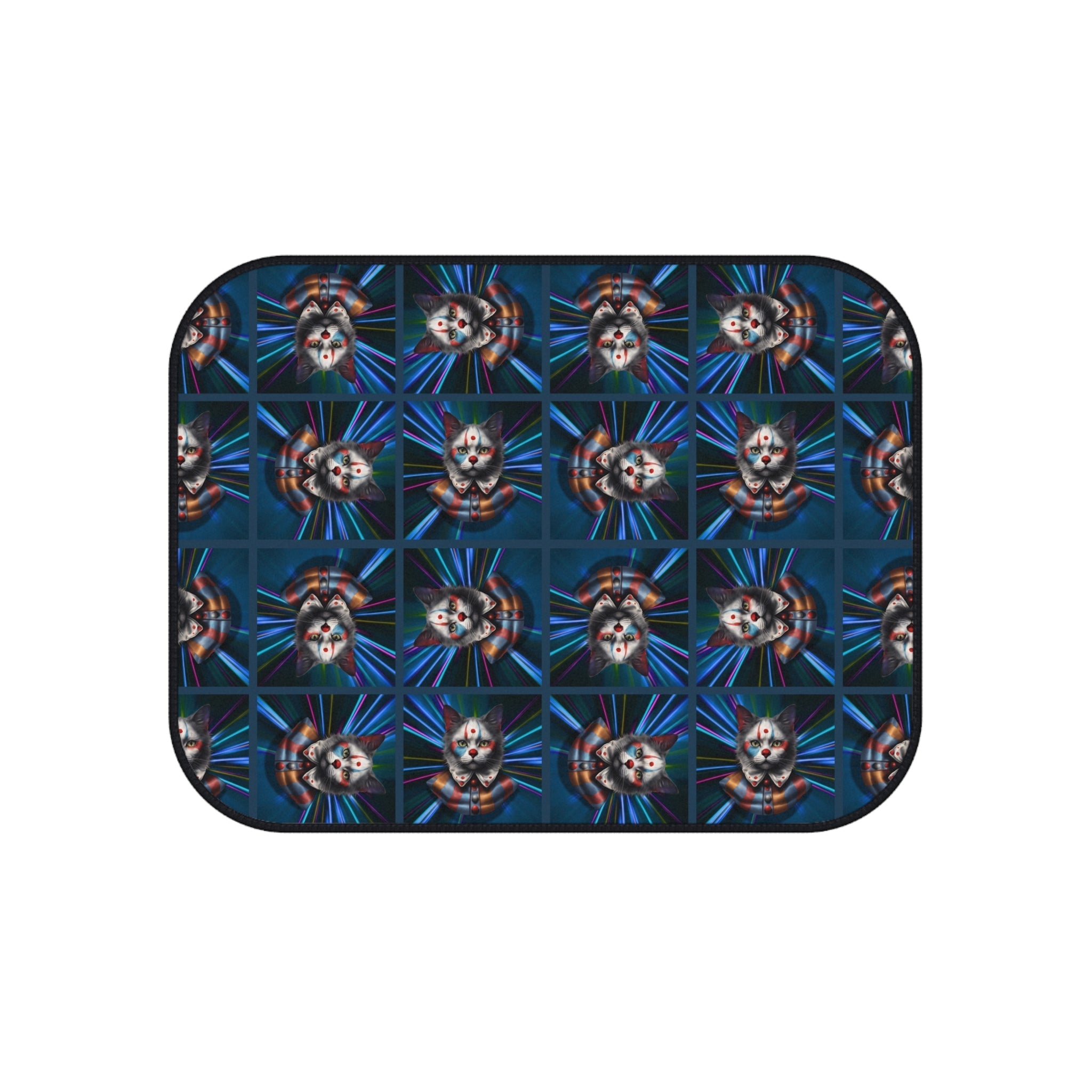 Clown Cat Design Car Mats - Set of 4 Heavy-Duty Floor Protectors