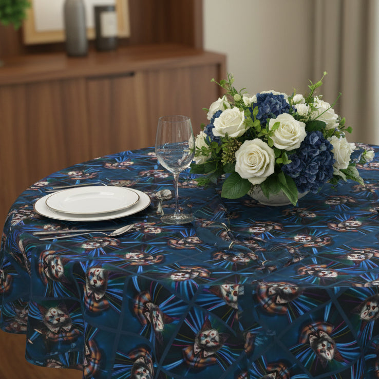 Clown Cat Novelty Tablecloth