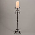 Metal Stand With 3X6 Led Candle - Black/Gold 33.5"