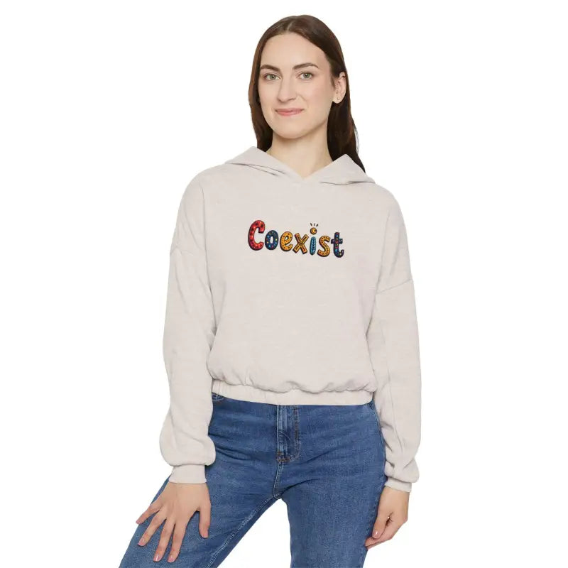 Ocean State Styles Coexist Women's Cinched Bottom Hoodie
