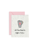 Coffee and Love Wildflower Seed Paper Card