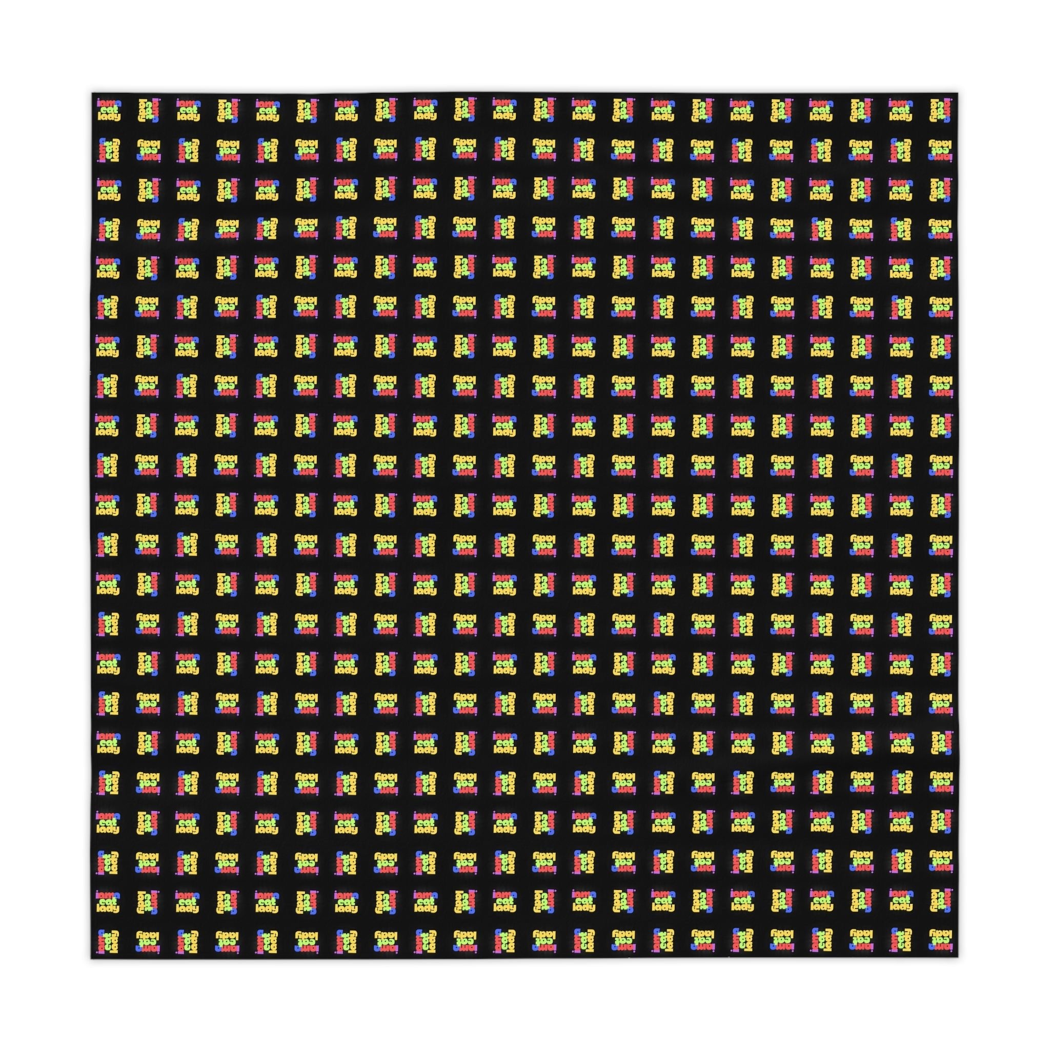 Colorful Cat Lady Patterned Tablecloth for Dining