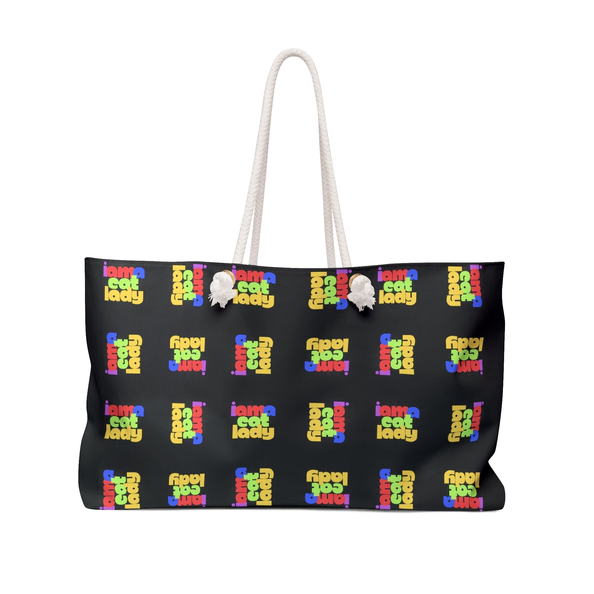 Colorful Cat Lady Weekender Bag