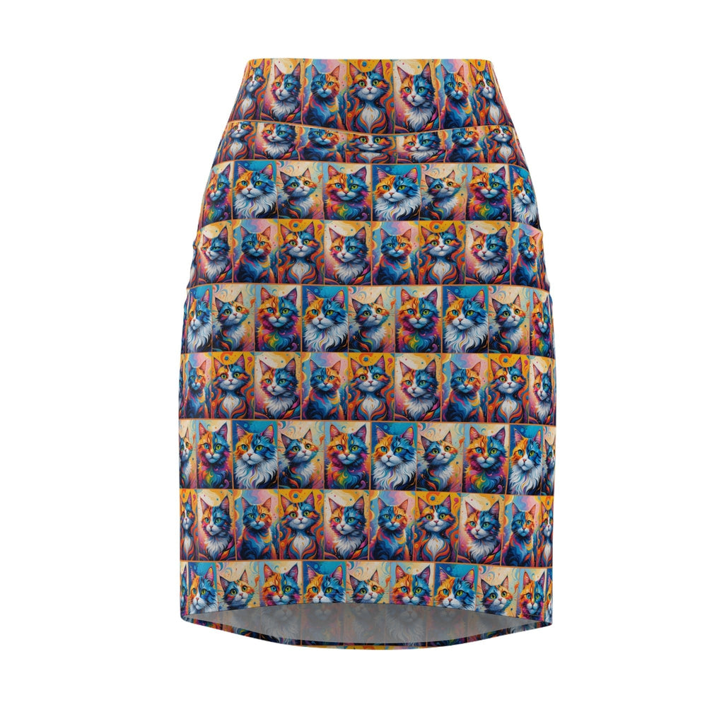 Colorful Painted Cats Women's Pencil Skirt