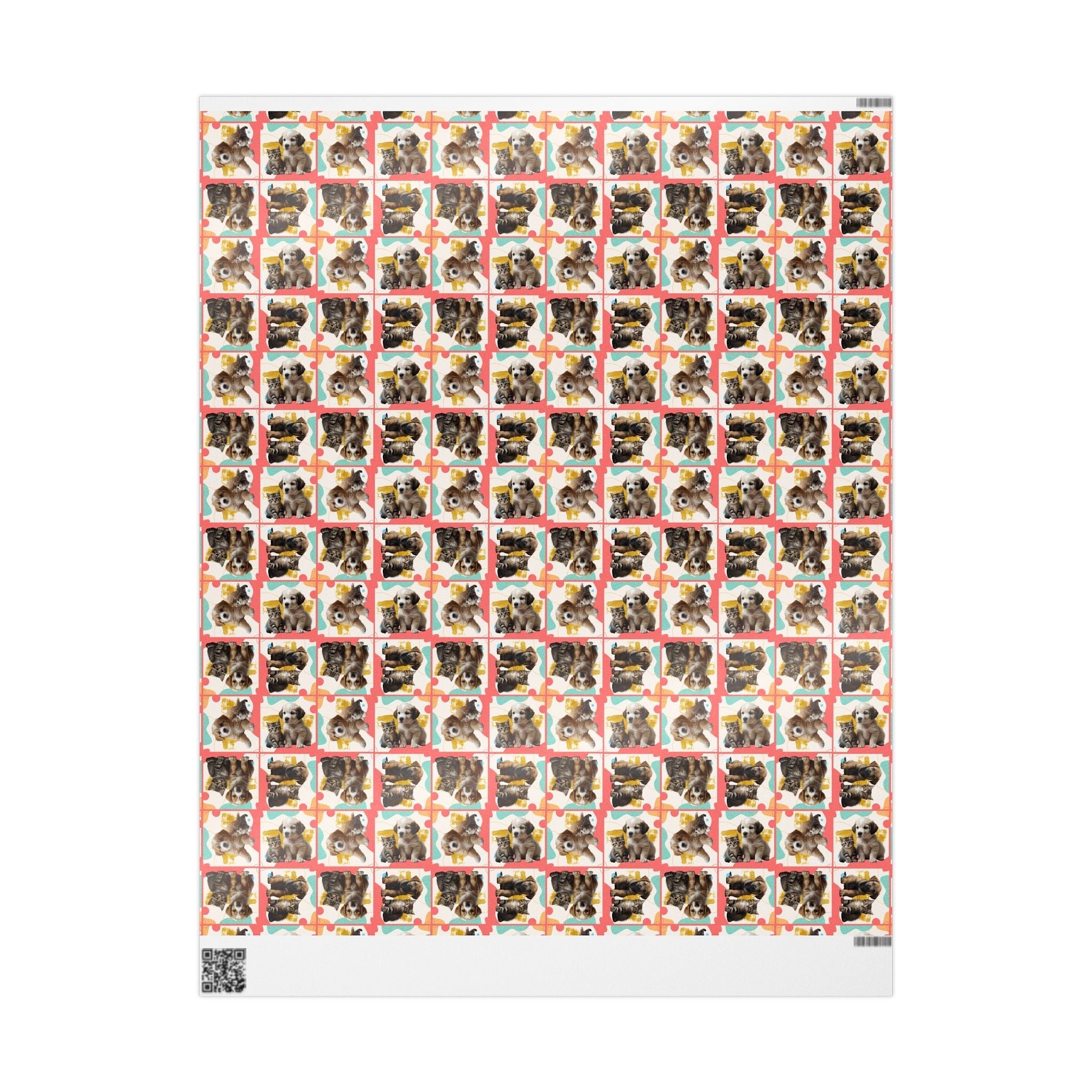 Colorful Puppy & Kitty Wrapping Papers