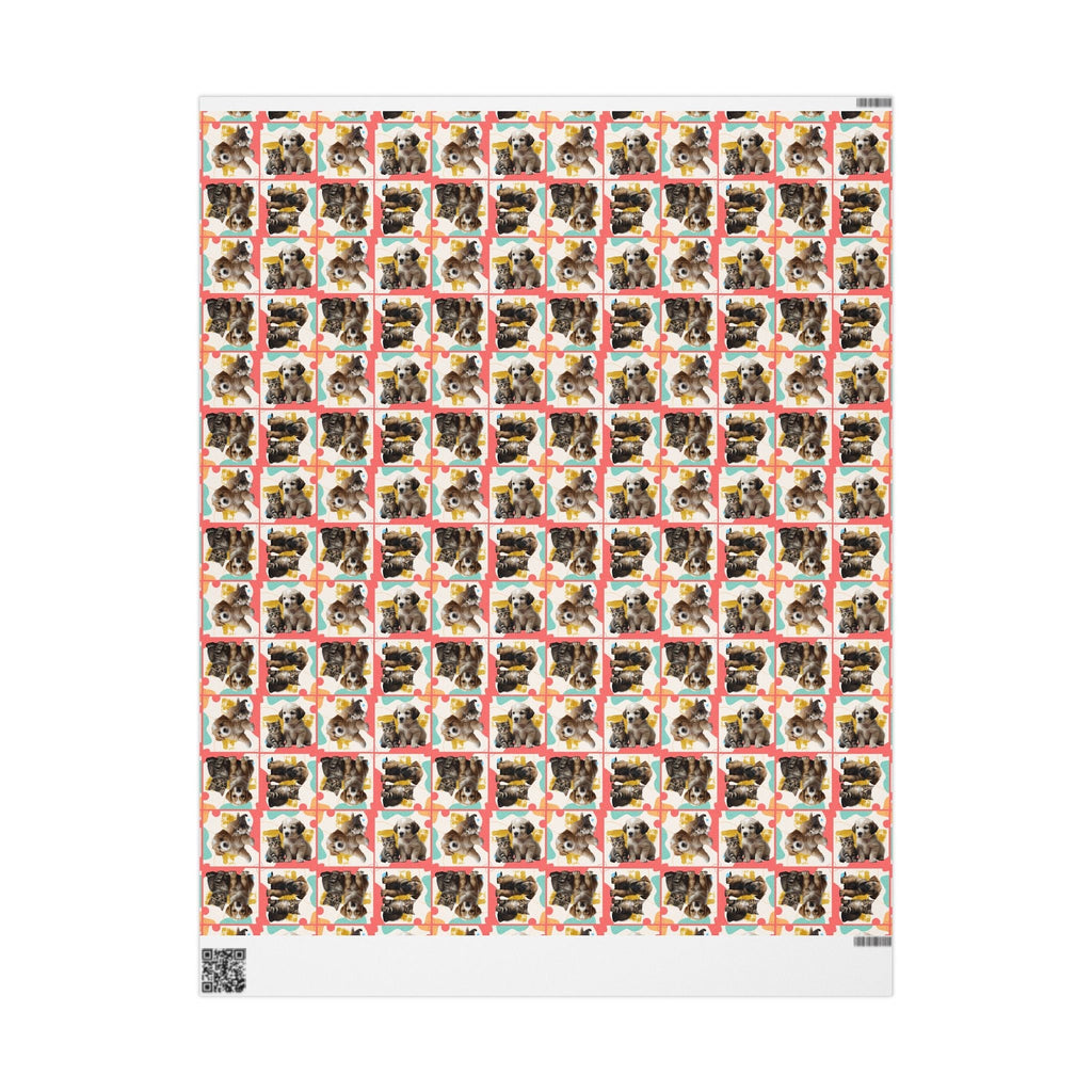 Colorful Puppy & Kitty Wrapping Papers