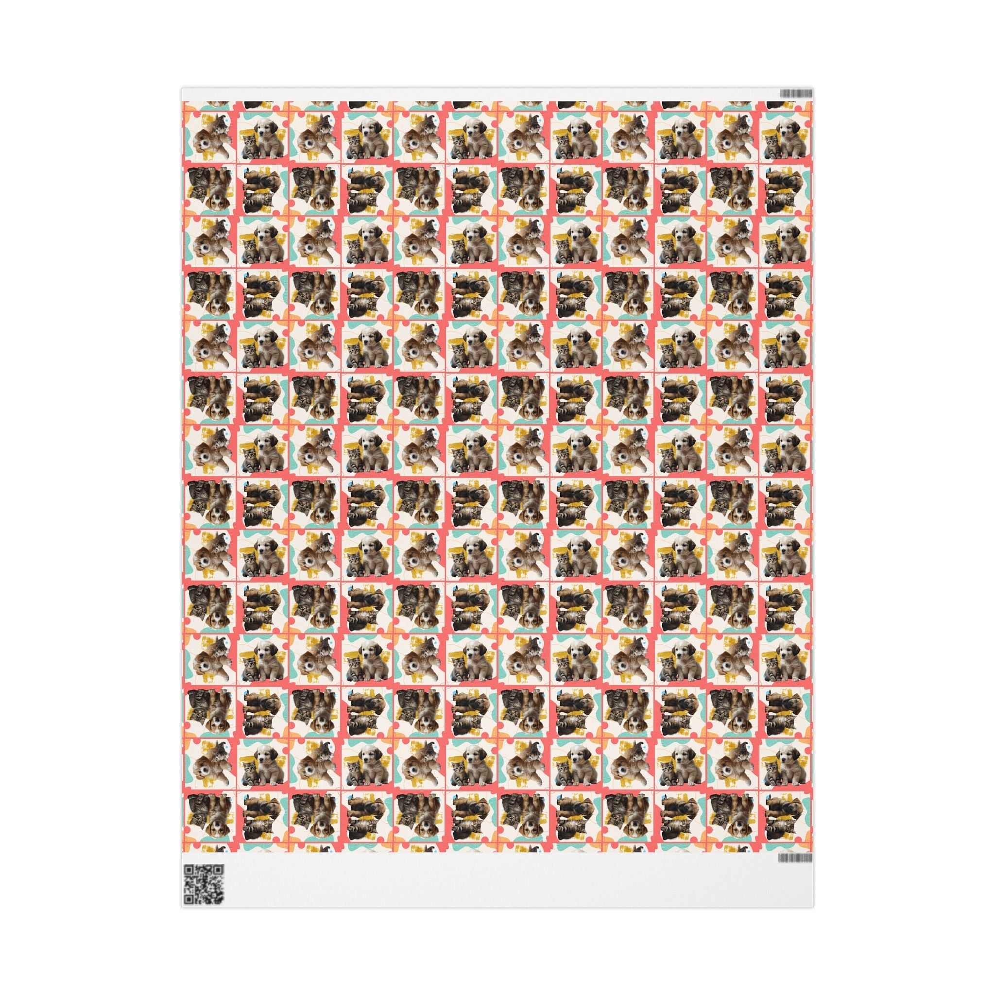 Colorful Puppy & Kitty Wrapping Papers