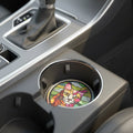 Colorful Stained Glass Cat Soapstone Car Coaster