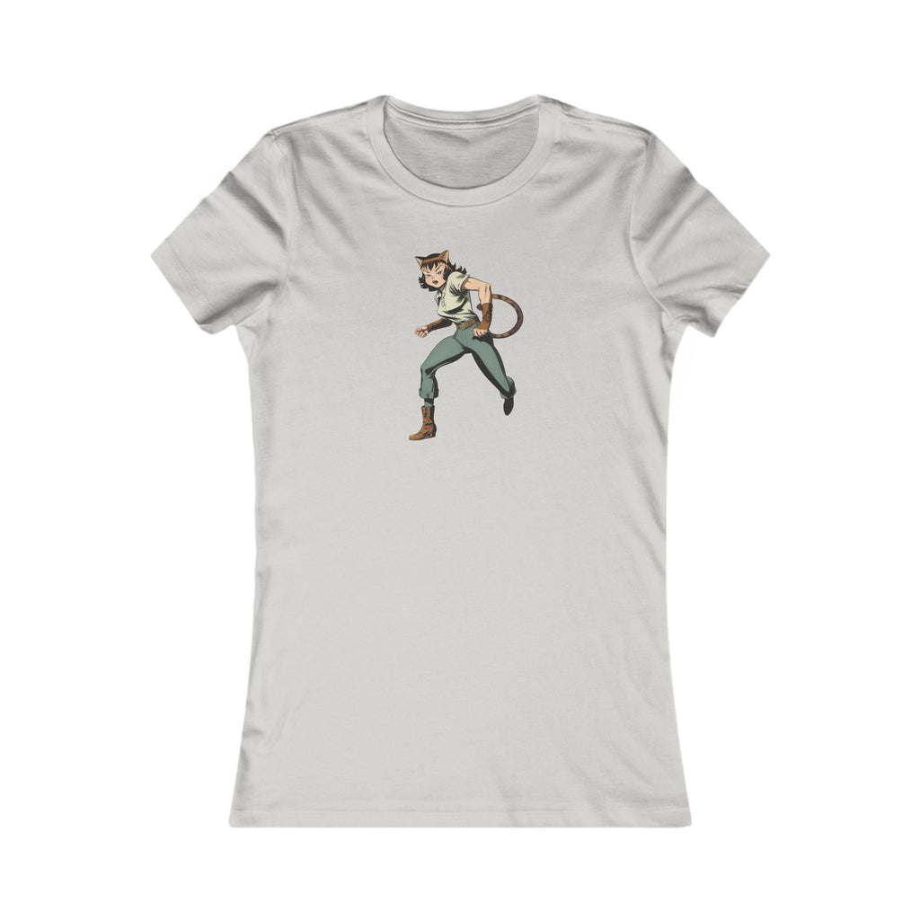 Comic Cat Lady Women's Favorite Tee - Trendy Graphic Tee