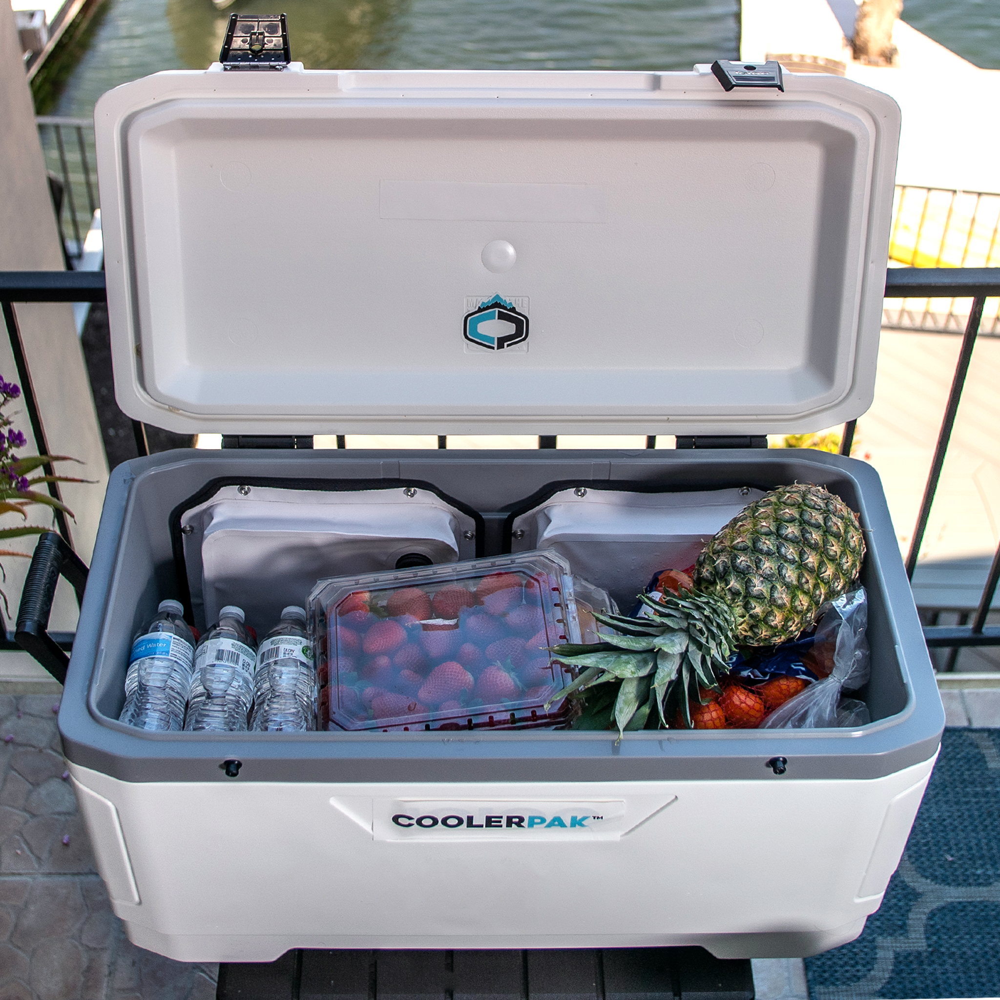 CoolerPak Ice Pack -Refillable Reusable  – Cold for Days – Non-Toxic, Leakproof, Potable Drinking Water Safe – Built Tough, Rolls Up for Storage