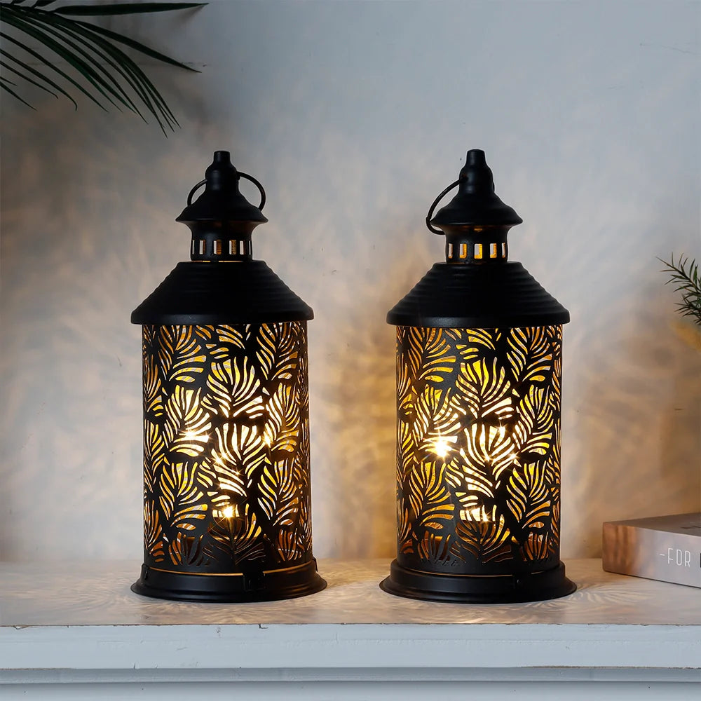  Set of 2-10.5" H Metal Table Lamps(Phoenix Tail)
