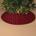 48 Inch Red & Black Buffalo Plaid Tree Skirt