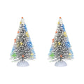 Lighted Frosted White Sisal Trees - Set of 2