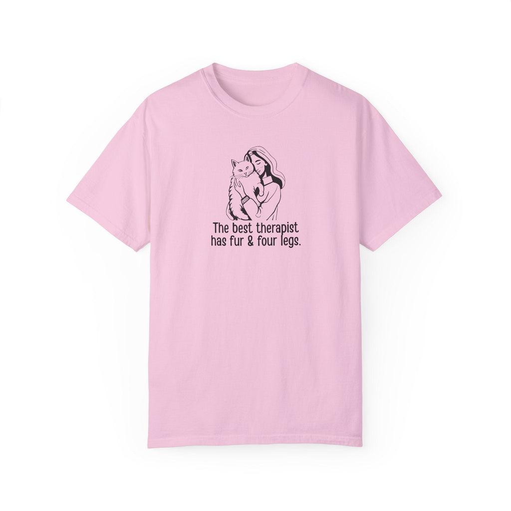 Cute Animal Therapy Unisex T-Shirt - "The Best Therapist Has Fur & Four Legs"