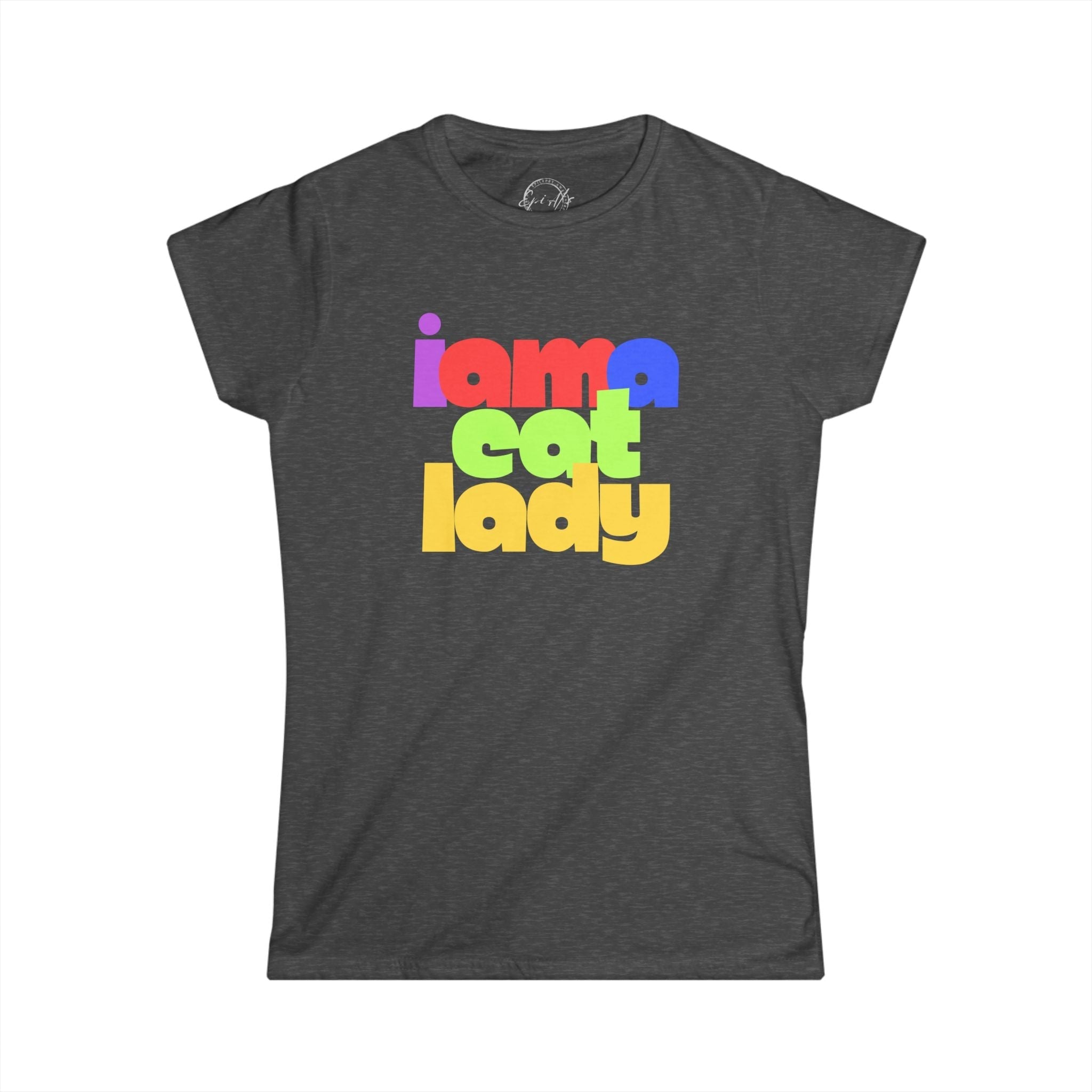 Cute Cat Lady Graphic Softstyle T-Shirt