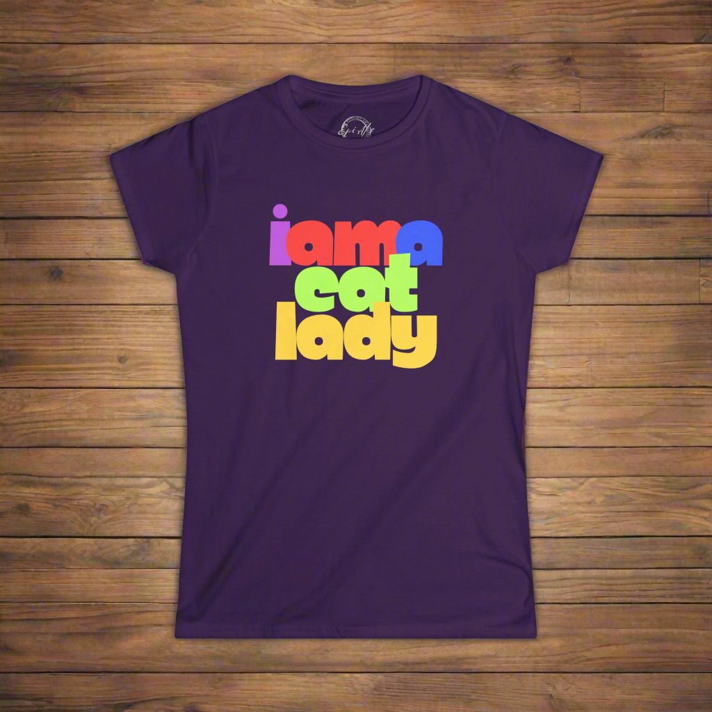 Cute Cat Lady Graphic Softstyle T-Shirt