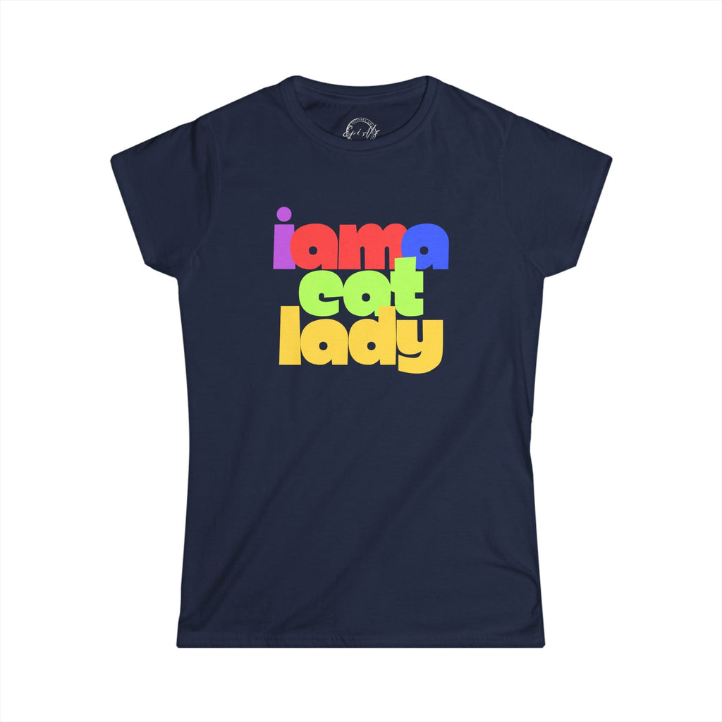 Cute Cat Lady Graphic Softstyle T-Shirt