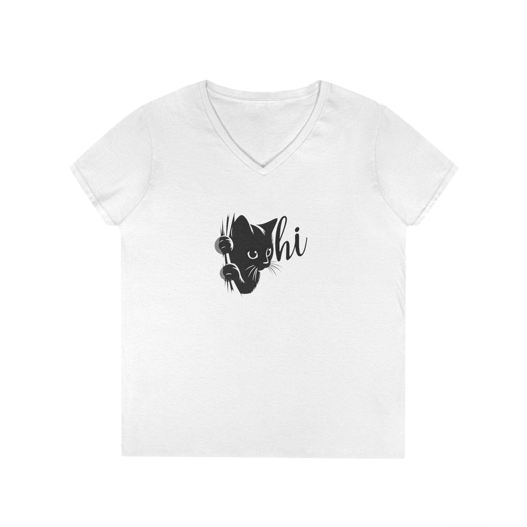 Cute Cat Ladies V-Neck T-Shirt - Casual Tee for Cat Lovers