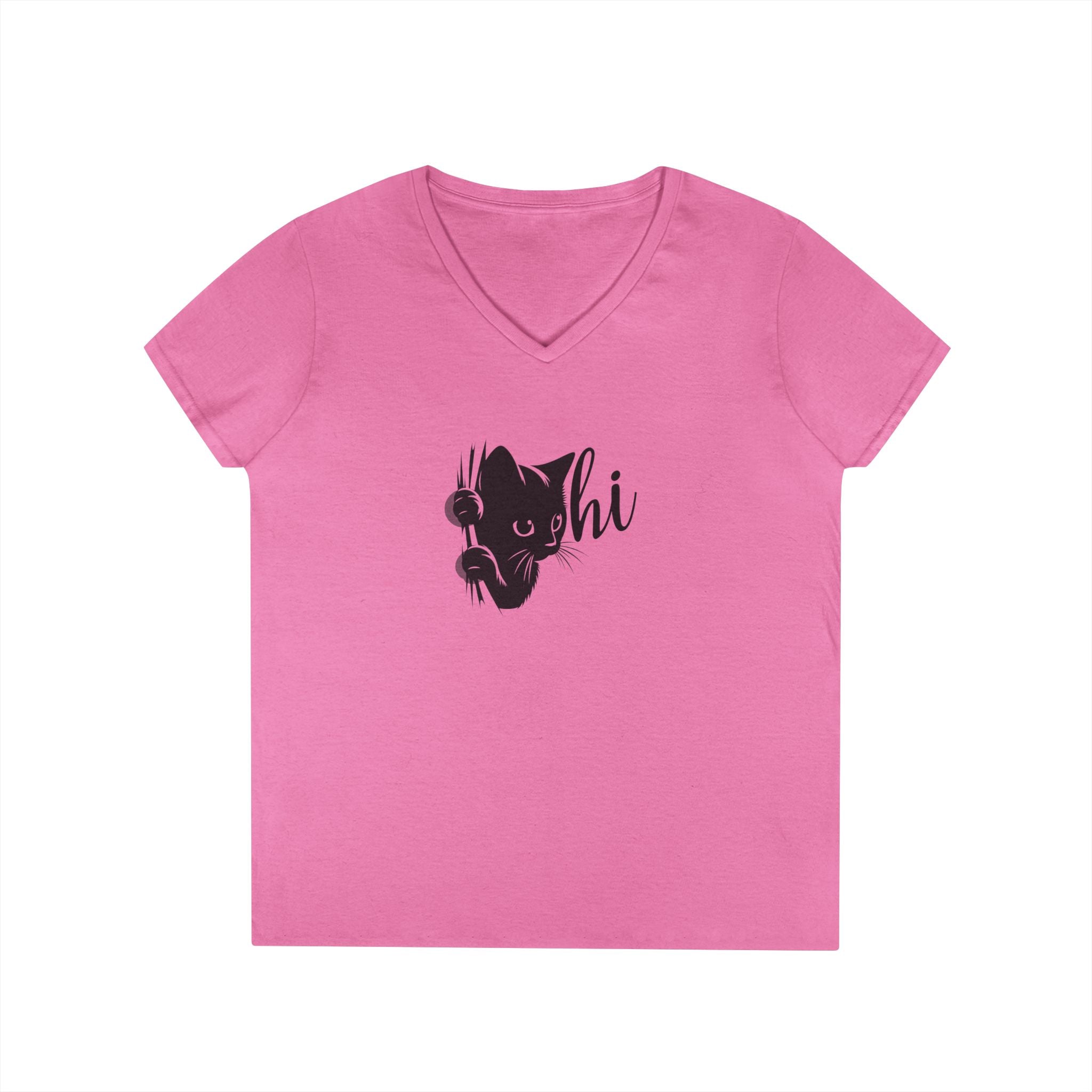 Cute Cat Ladies V-Neck T-Shirt - Casual Tee for Cat Lovers