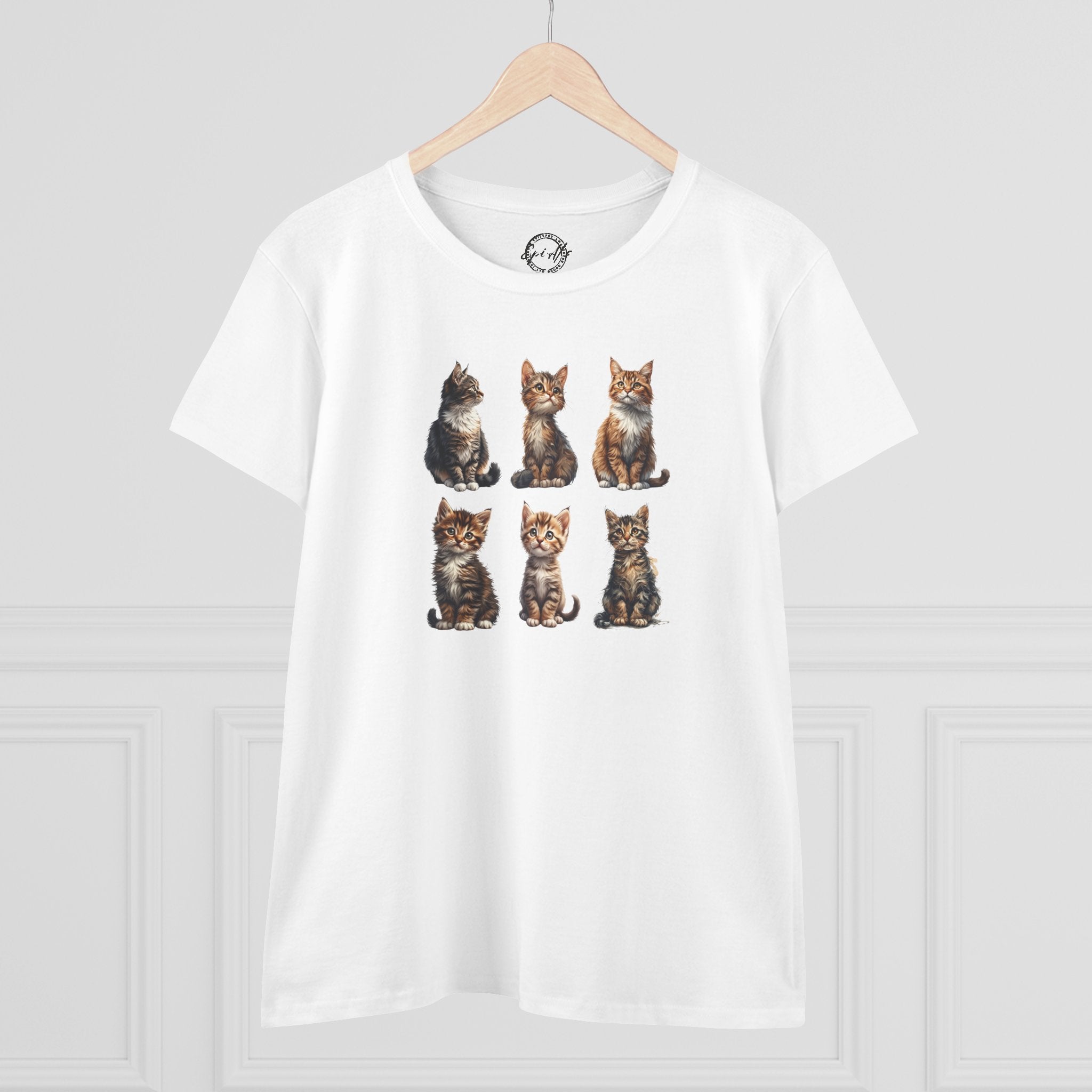 Cute Kittens Women's Cotton T-Shirt for Cat Lovers