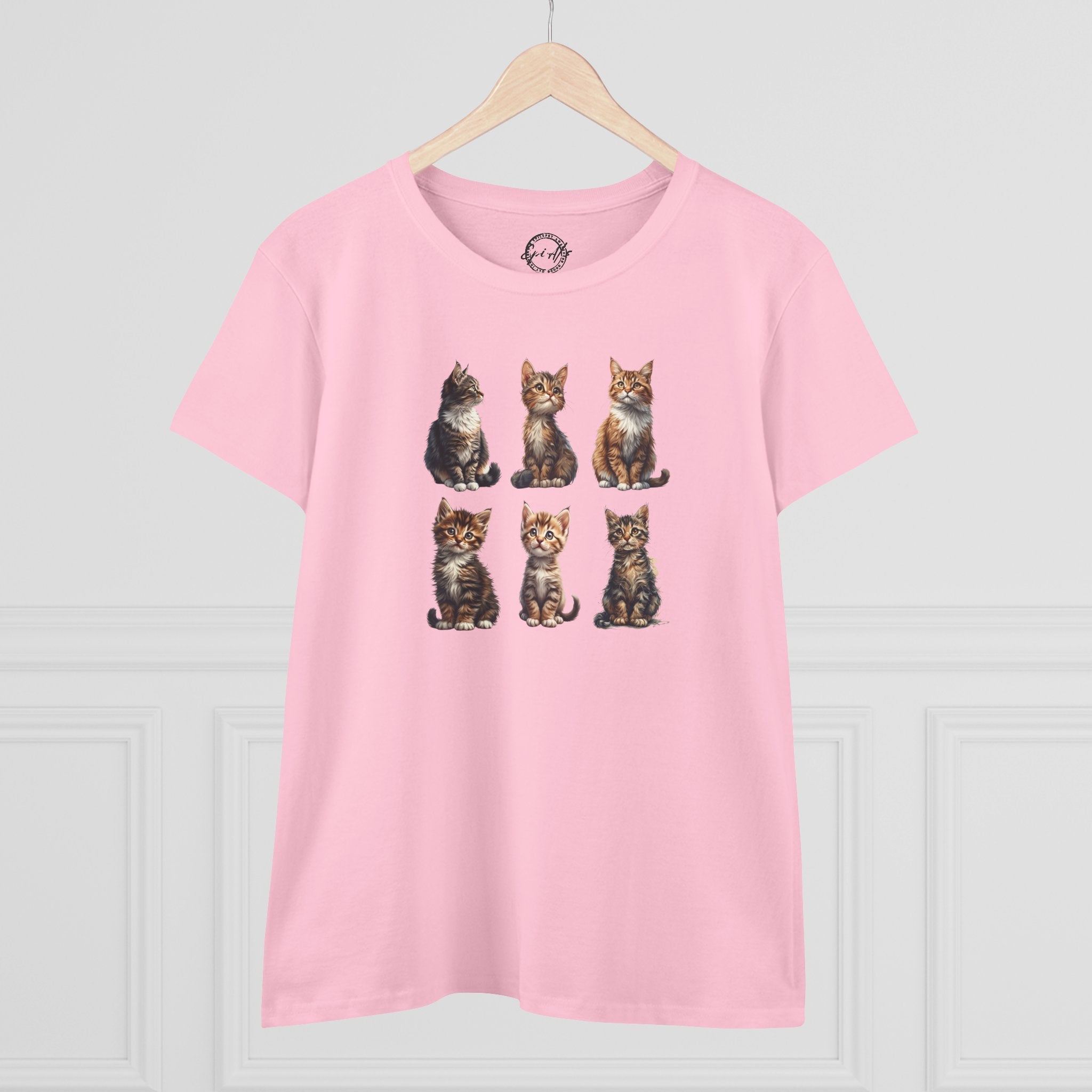 Cute Kittens Women's Cotton T-Shirt for Cat Lovers