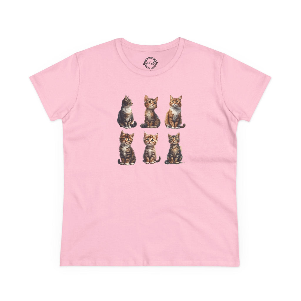 Cute Kittens Women's Cotton T-Shirt for Cat Lovers