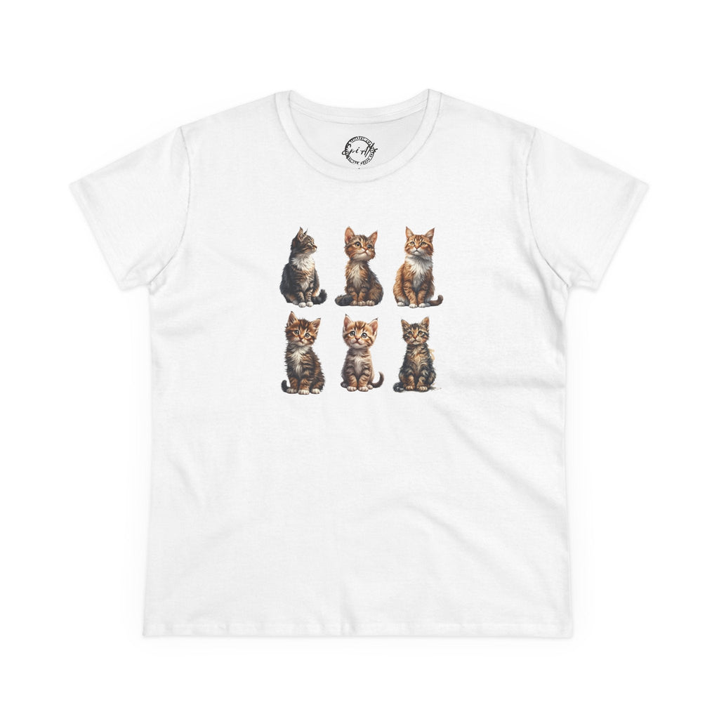 Cute Kittens Women's Cotton T-Shirt for Cat Lovers