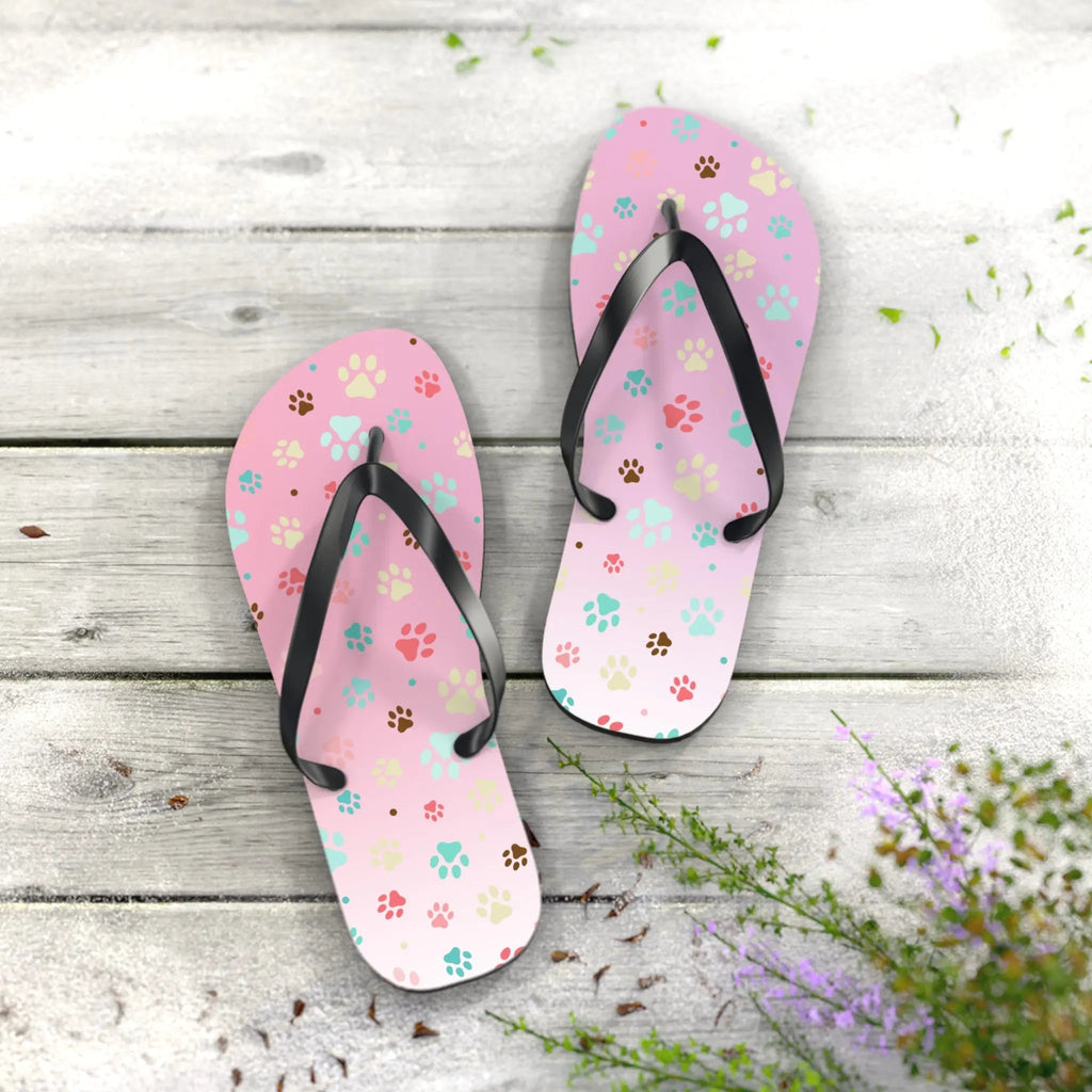 Cute Paw Print Flip Flops for Animal Lovers