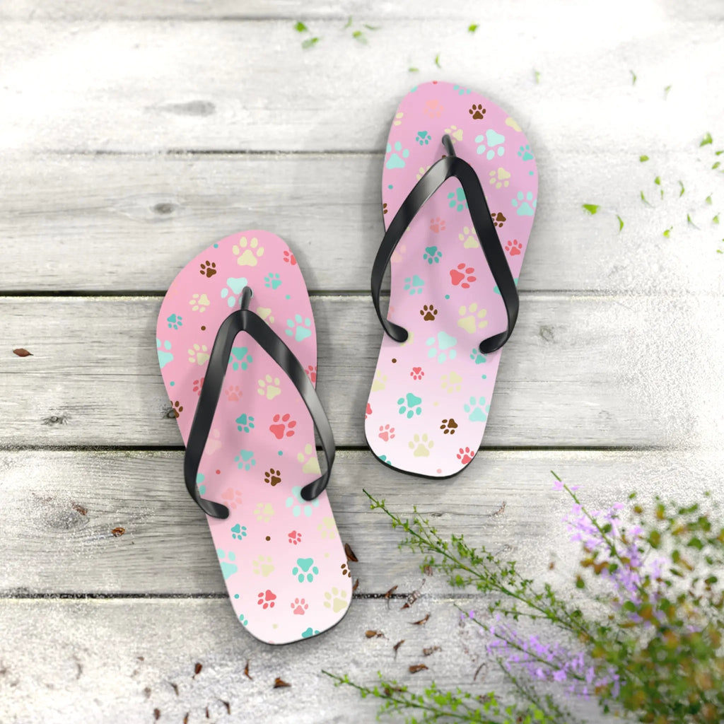Cute Paw Print Flip Flops for Animal Lovers