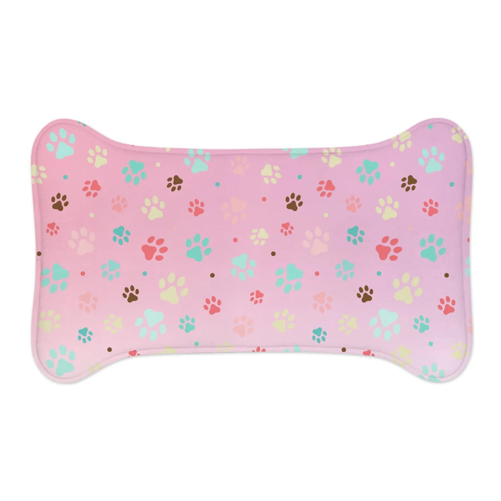 Cute Paw Print Pet Feeding Mat - Non-Slip Bowls Holder