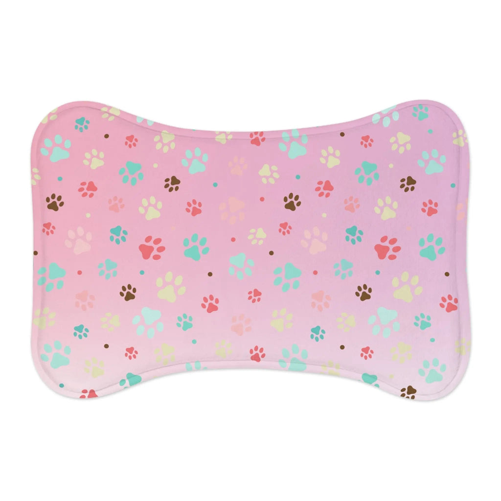 Cute Paw Print Pet Feeding Mat - Non-Slip Bowls Holder