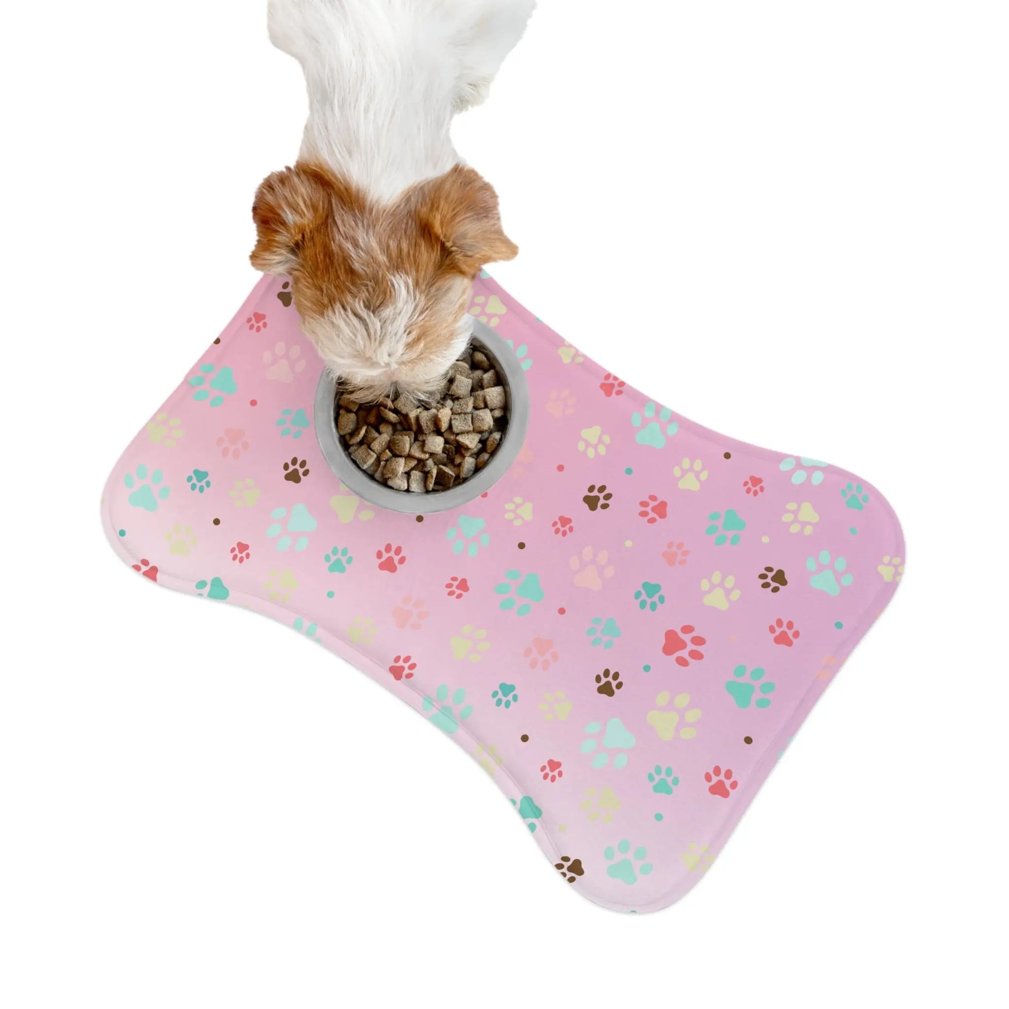 Cute Paw Print Pet Feeding Mat - Non-Slip Bowls Holder