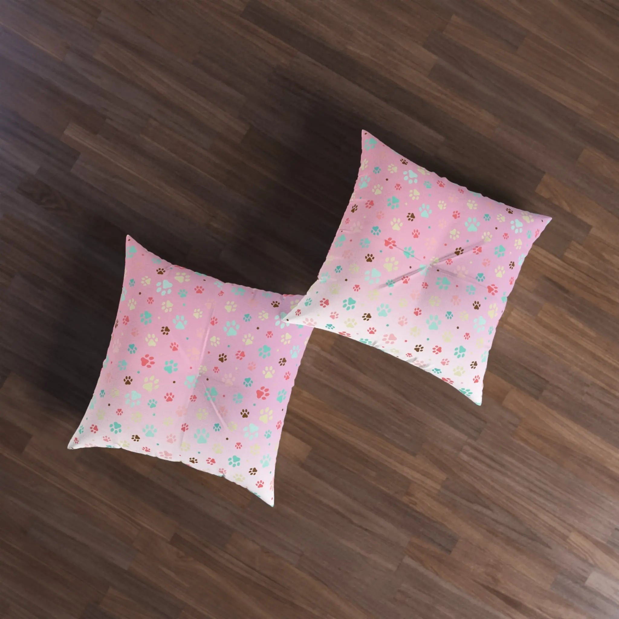 Cute Pet Paw Print Tufted Floor Pillow