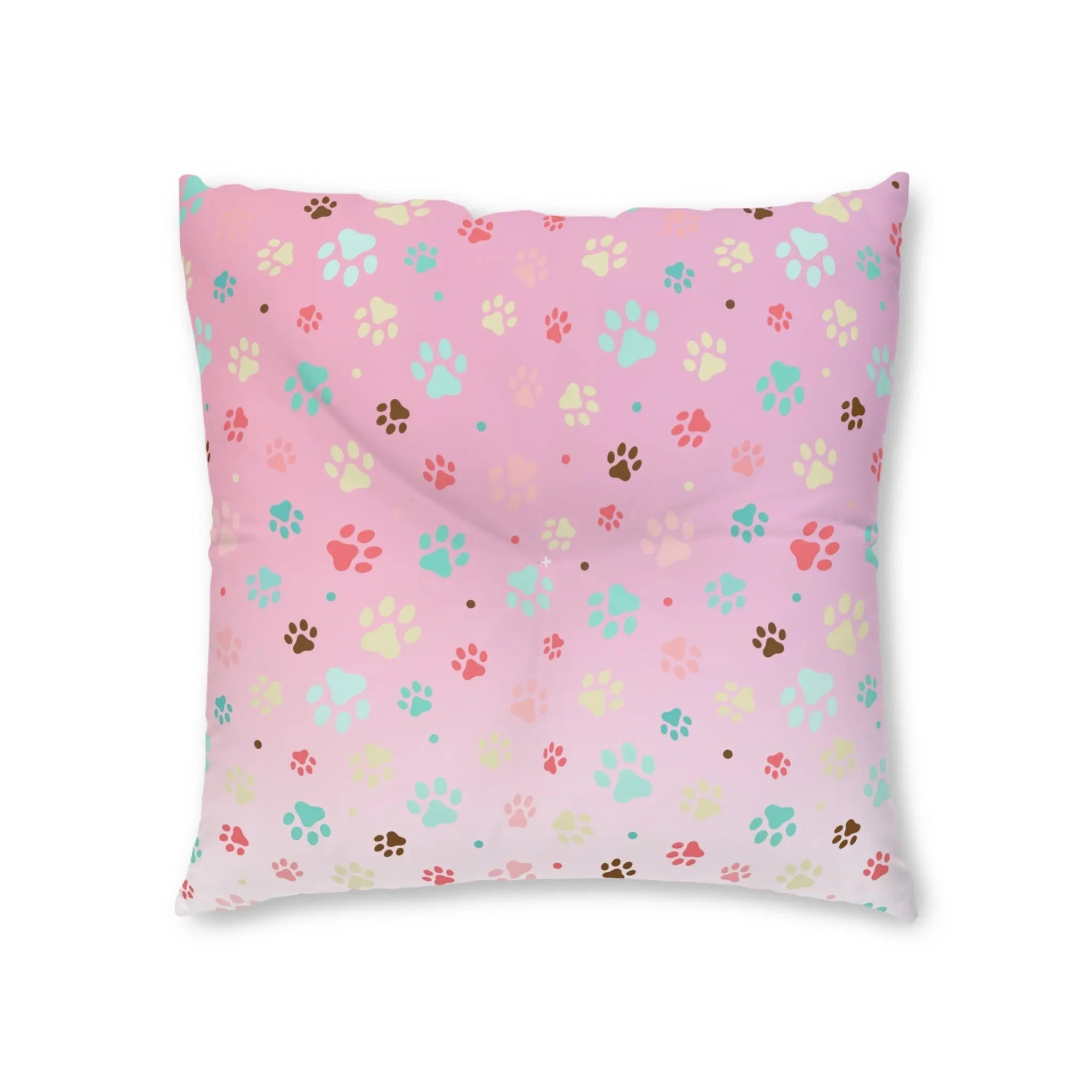 Cute Pet Paw Print Tufted Floor Pillow