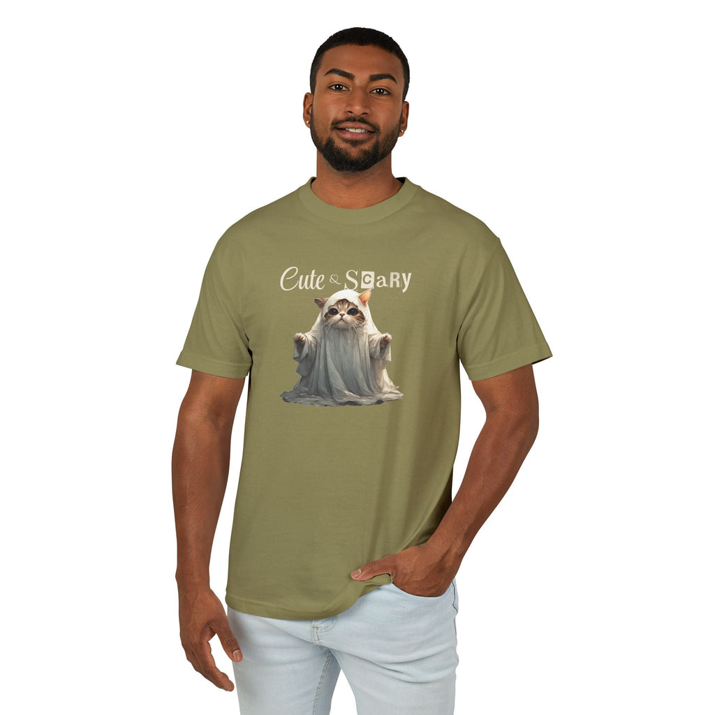 Cute Scary Ghost Kitty Unisex Tee for Spooky Style