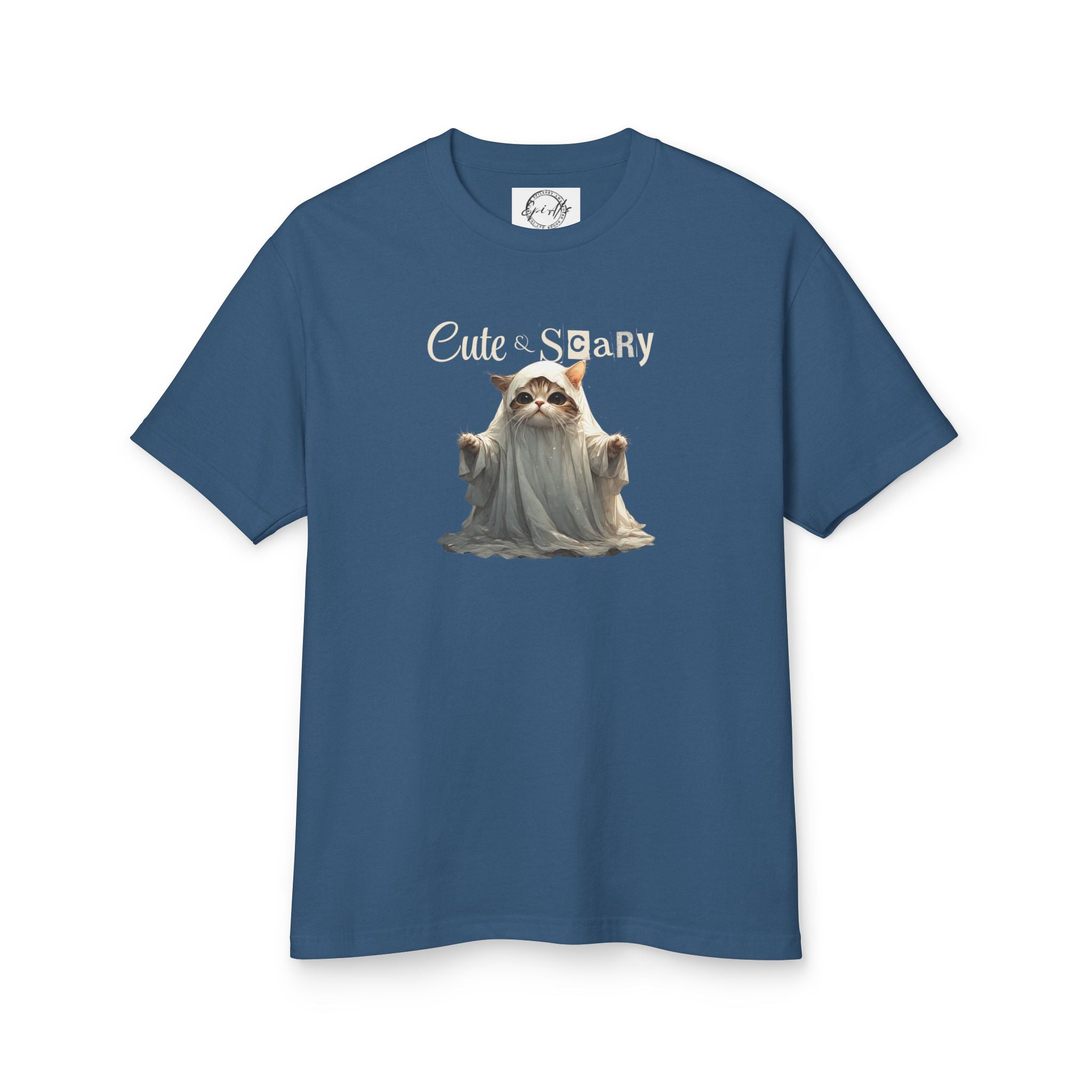 Cute Scary Ghost Kitty Unisex Tee for Spooky Style