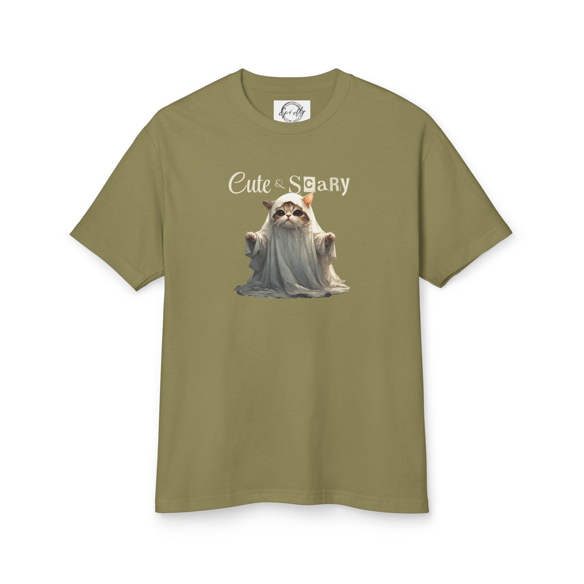 Cute Scary Ghost Kitty Unisex Tee for Spooky Style
