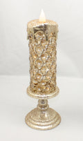 Lighted Jeweled Candle - 12 Inch -