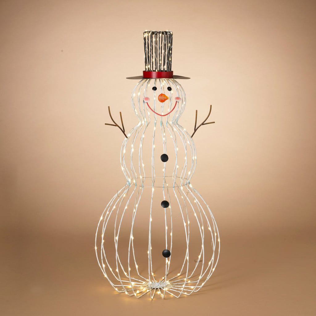 33 Inch Tall Electric Lighted Metal Snowman