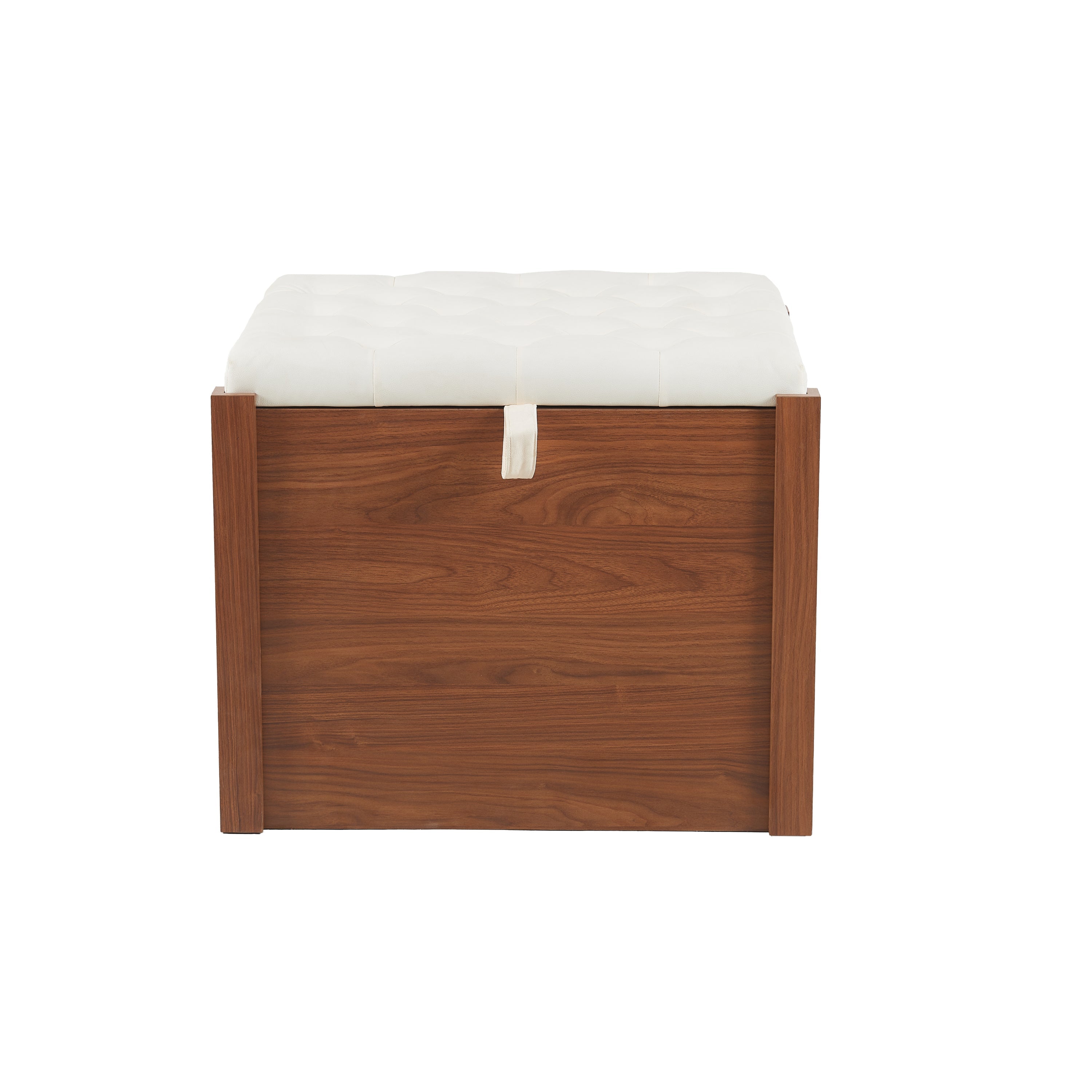 30.25'L, 2 in 1 Dog Crate with Padded Seat, Sliding Barn Door, Luxury Wooden Dog Kennel, End of Bed Bench Ottoman with Removable Cushion for Bedroom, Living Room, Walnut