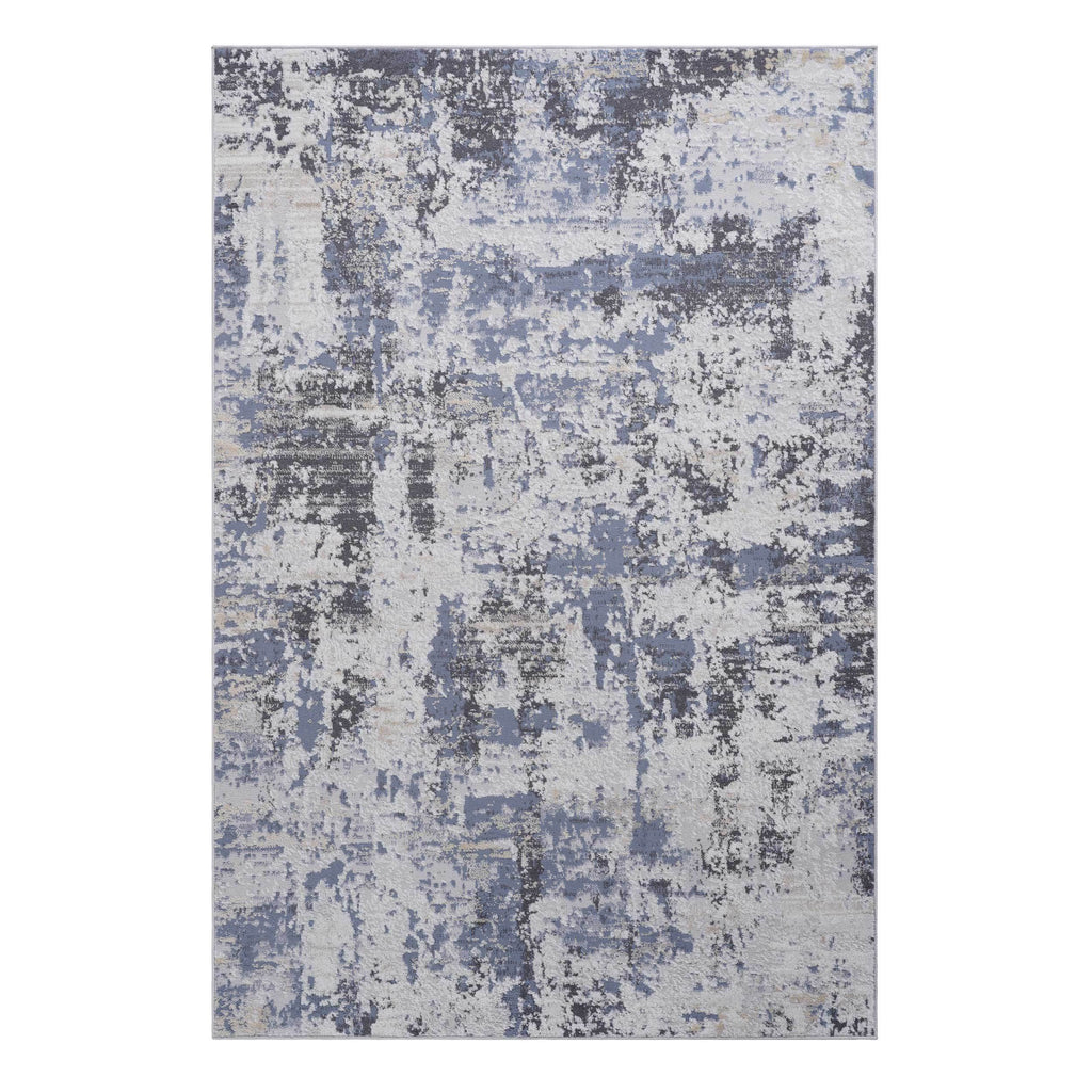 NAAR PAYAS Collection 8X10 Grey / Denim / Abstract Area Rug