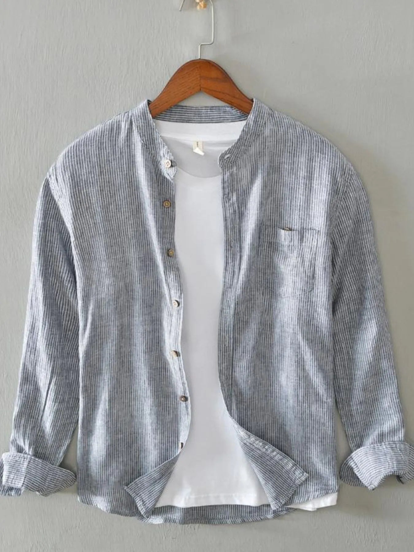 Button Up Long Sleeve Shirt Plus Size