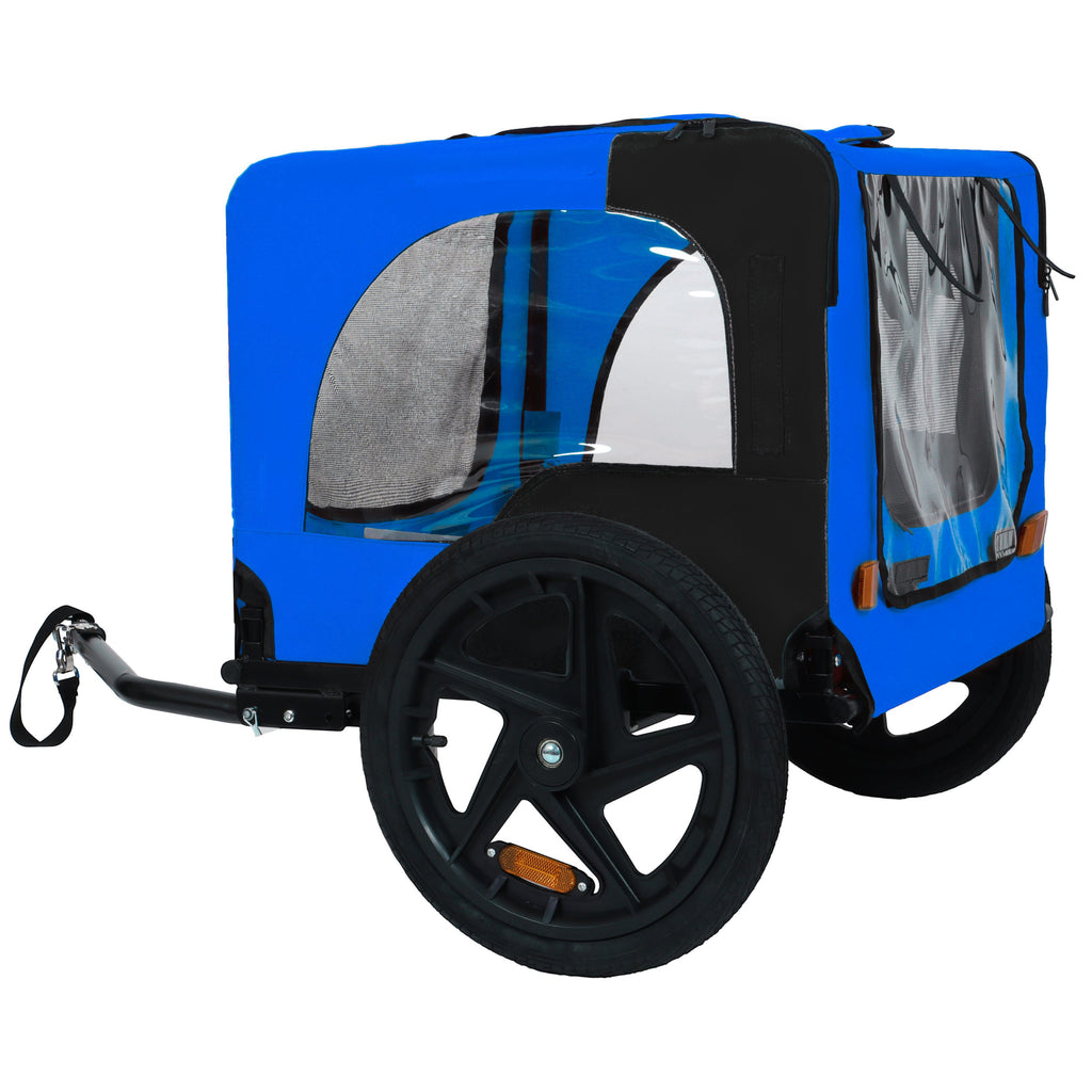 Pet Bike Trailer Dog Cart for Bicycle,Suitable for Small and Medium Pets, Easy Folding Cart Frame, Quick Release Wheel, Non-Slip Floor, Internal Leash