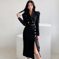 Women's Graceful And Fashionable High Waist Slimming Coat Skirt Suit