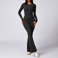 Leisure Horn Long Sleeve Yoga Jumpsuit Tight Quick-drying Sports Workout