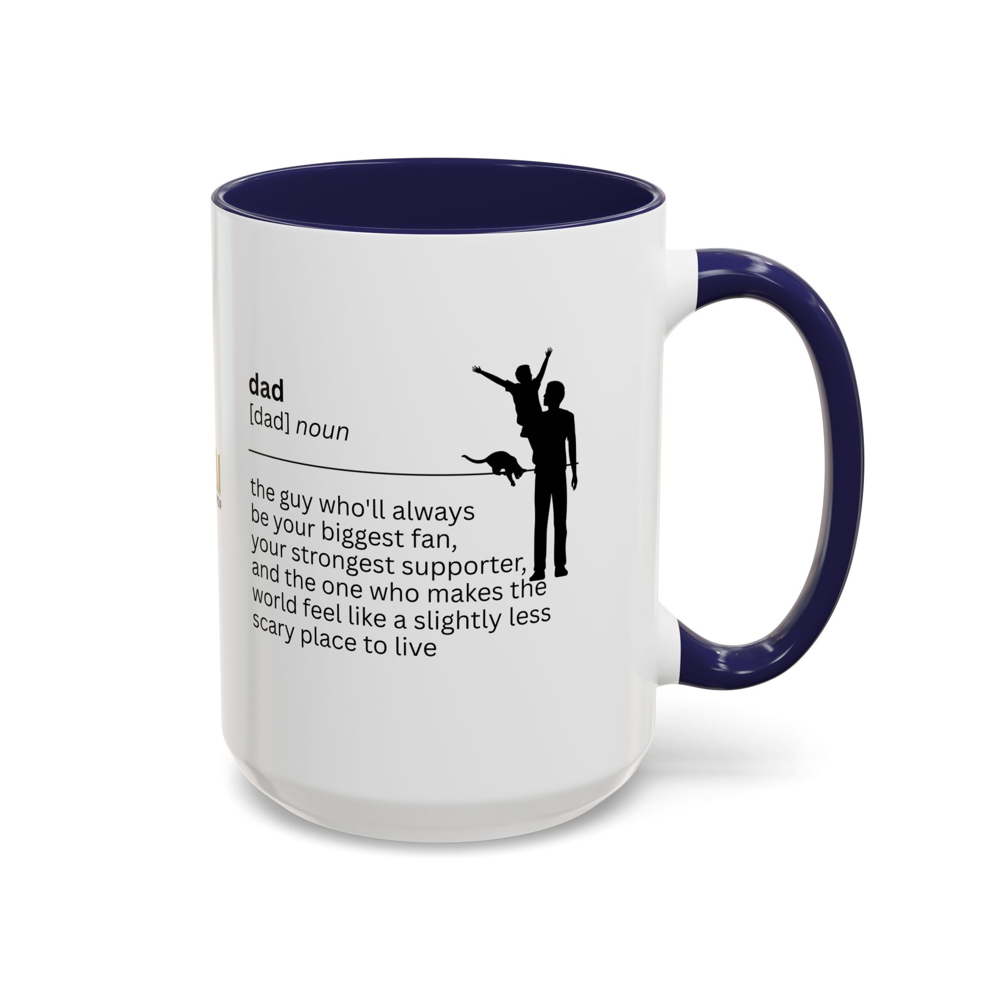 Dad Biggest Fan Accent Coffee Mug - Perfect Gift for Dads